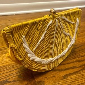 Lemon Rattan Clutch Handbag - Tabitha Brown - Yellow - Target- OS